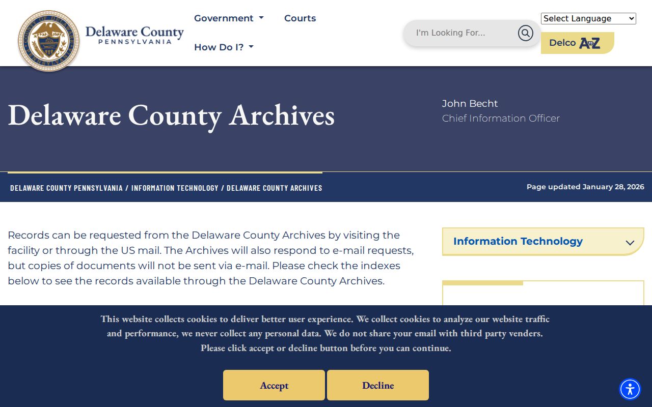 Delaware County historic criminal court dockets